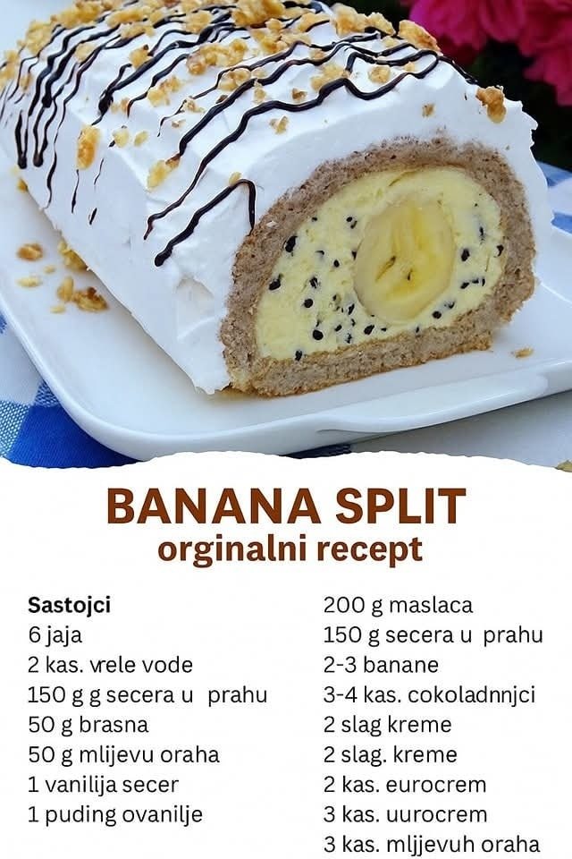 ⭐ BANANA SPLIT – originalni recept