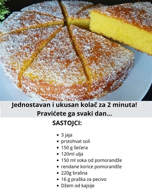 Jednostavan i ukusan kolač za 2 minuta!