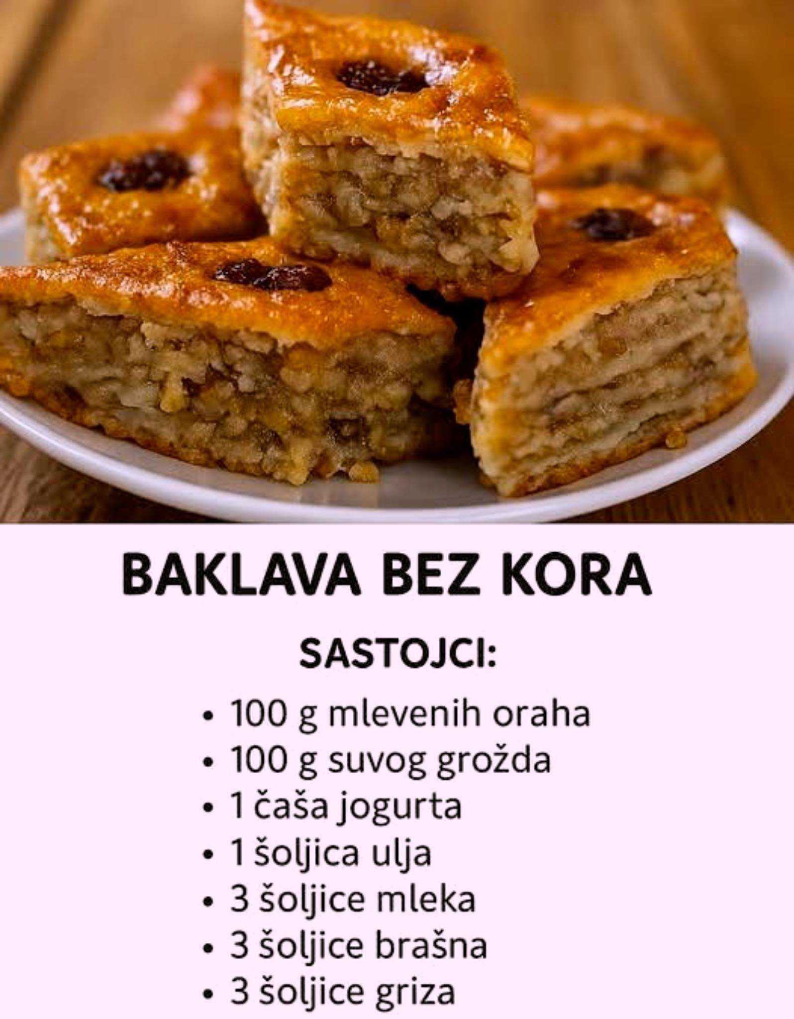 Baklava bez kora – meka, sočna i gotova za tren!