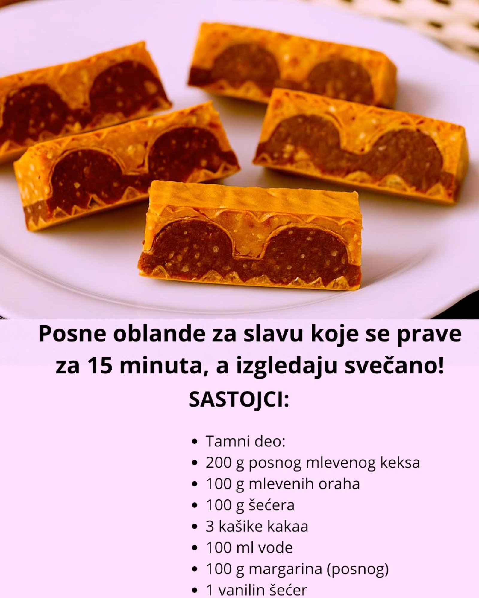 Posne oblande – gotove za 15 minuta, a izgledaju kao iz poslastičarnice!