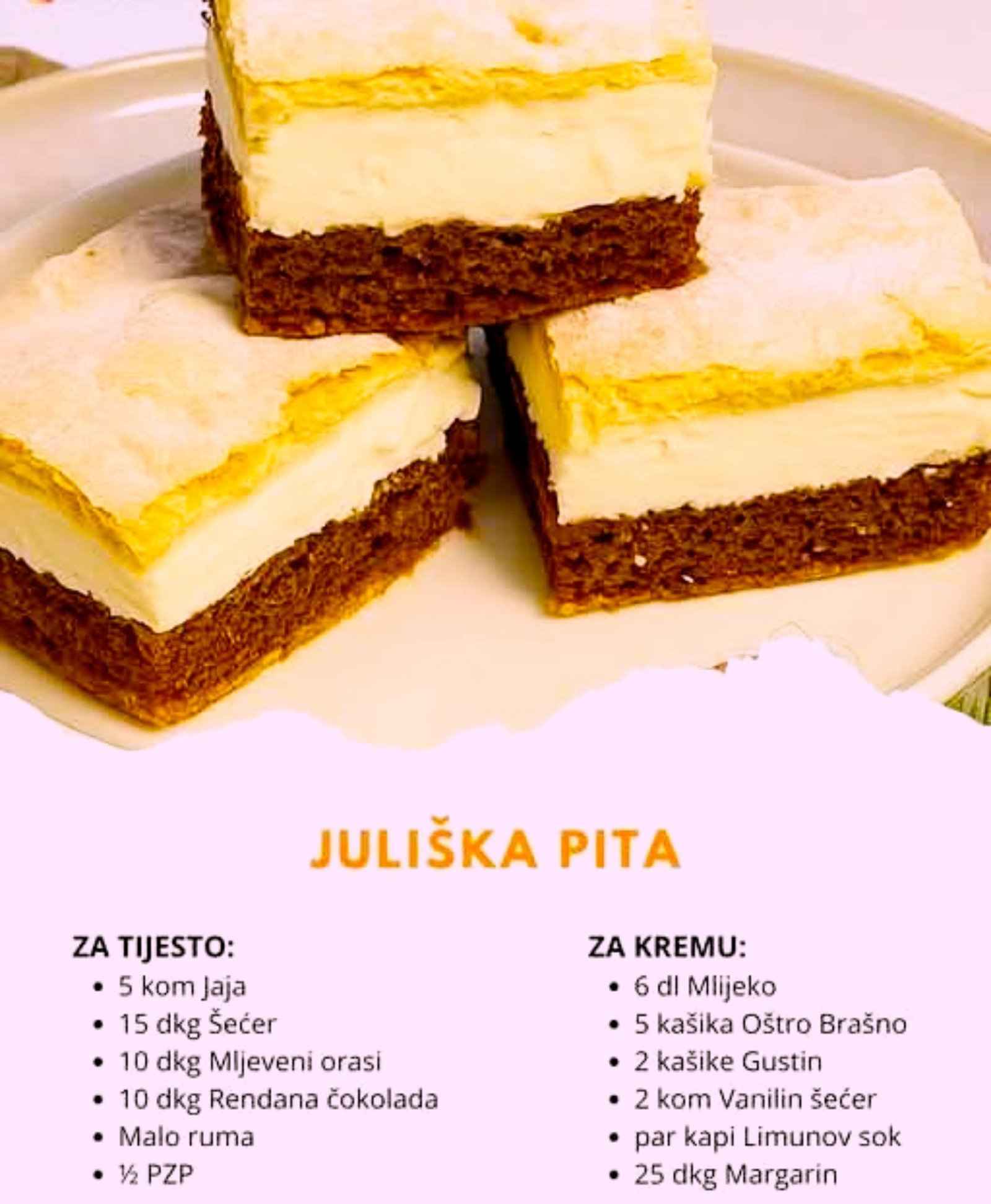 Juliška pita – kremasti klasik koji se topi u ustima!