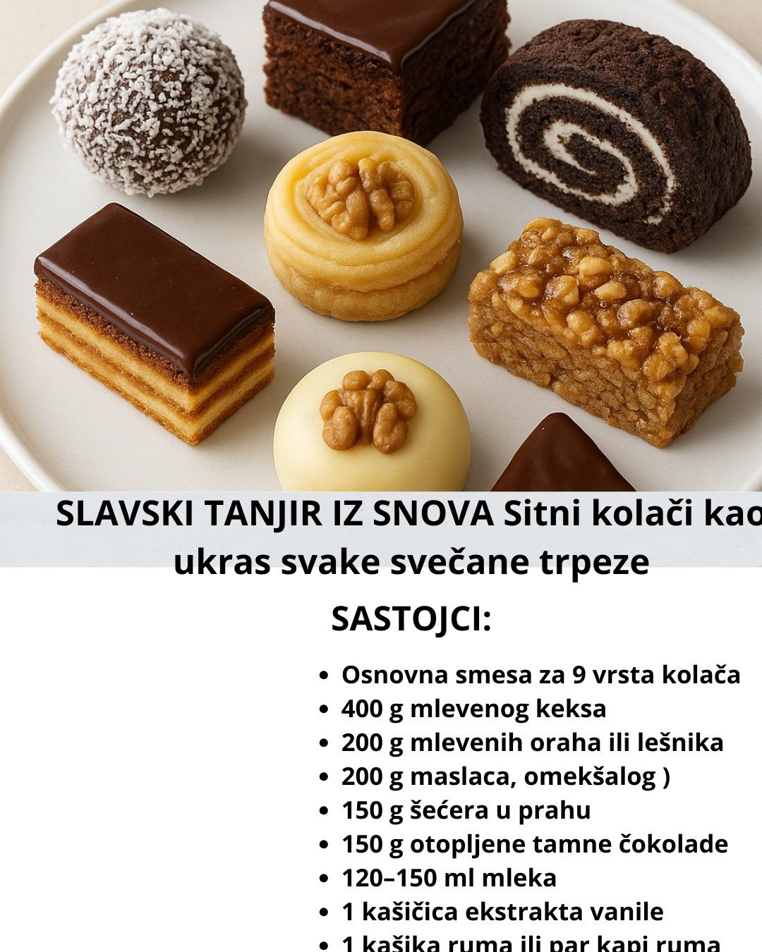 Slavski tanjir iz snova – mali kolači velikog ukusa!