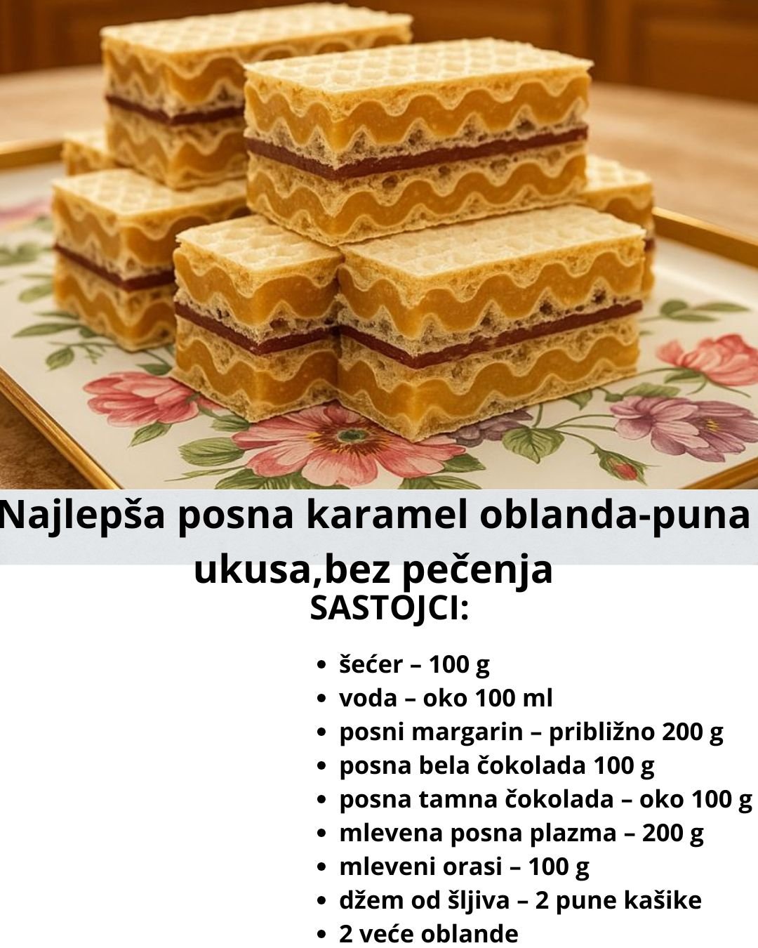 Najlepša posna karamel oblanda – puna ukusa, bez pečenja