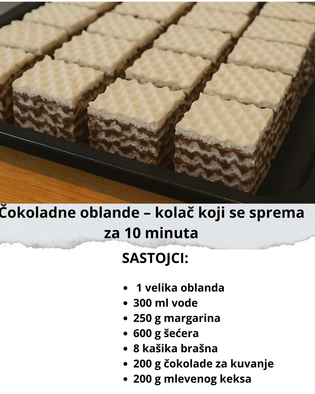 Čokoladne oblande – kolač koji se sprema za 10 minuta