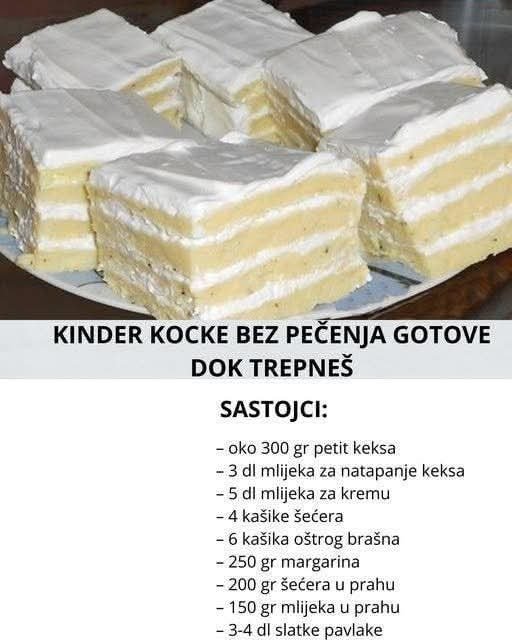 KINDER KOCKE BEZ PEČENJA gotove dok trepneš