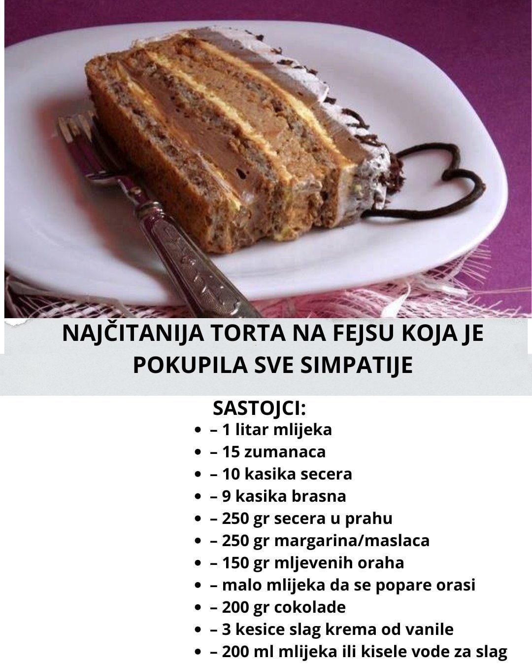 NAJČITANIJA torta na fejsu koja je pokupila sve simpatije…
