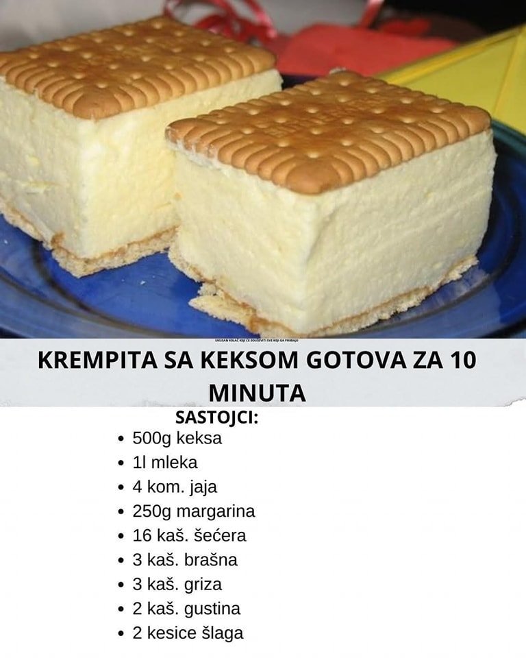 KREMPITA SA KEKSOM – gotova za samo 10 minuta!
