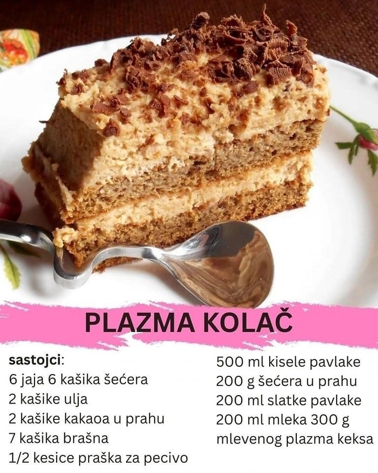 PLAZMA KOLAČ – kremasti užitak kojem je teško odoleti