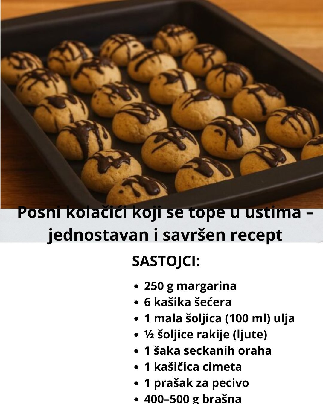 Posni kolačići koji se tope u ustima – savršeni zalogaji za svaku priliku