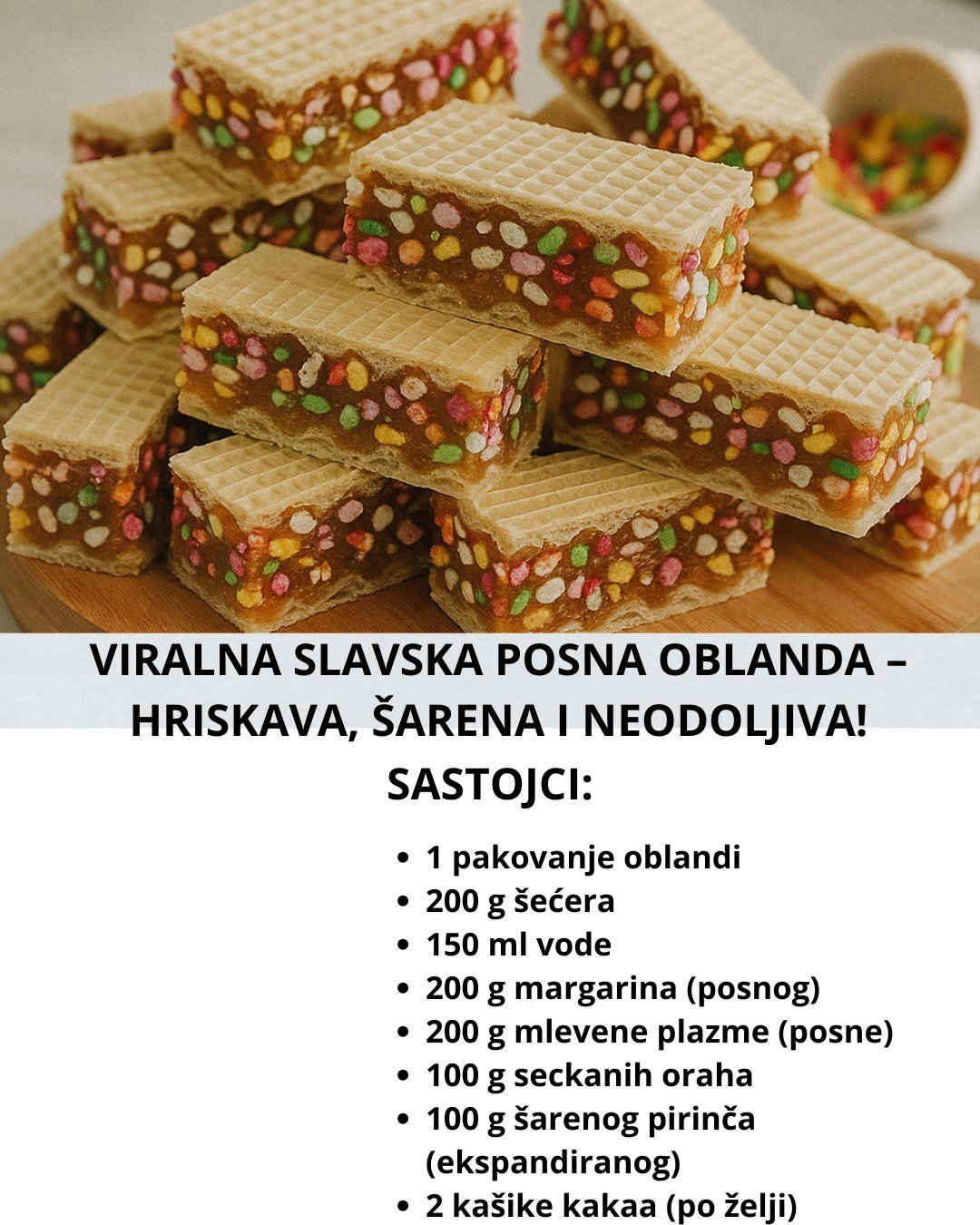 VIRALNA SLAVSKA POSNA OBLANDA – HRISKAVA, ŠARENA I NEODOLJIVA!