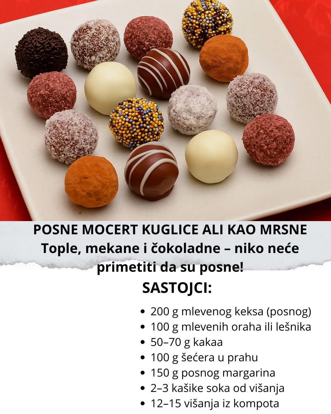 Posne mocart kuglice – niko neće vjerovati da nisu mrsne!