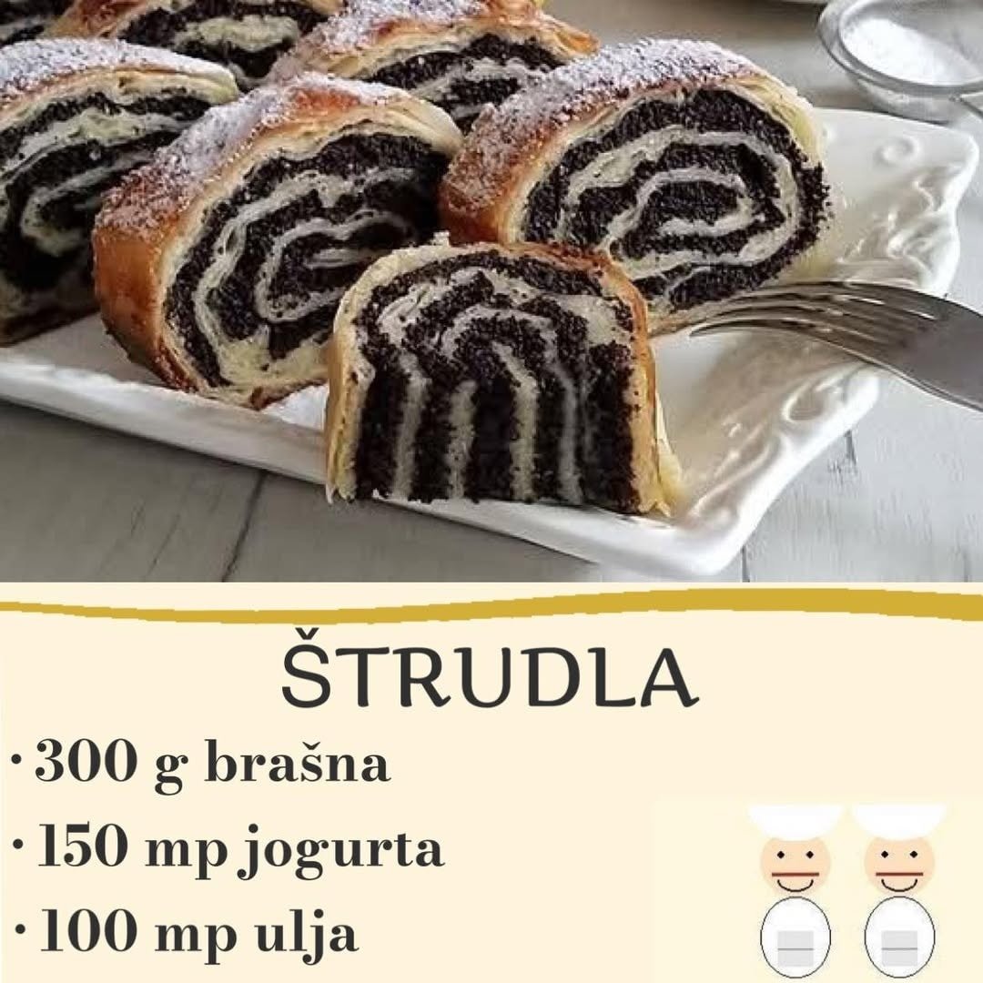 NAJBOLJI RECEPT ZA ŠTRUDLU: Kremasta vanilija i mak u savršenom spoju!