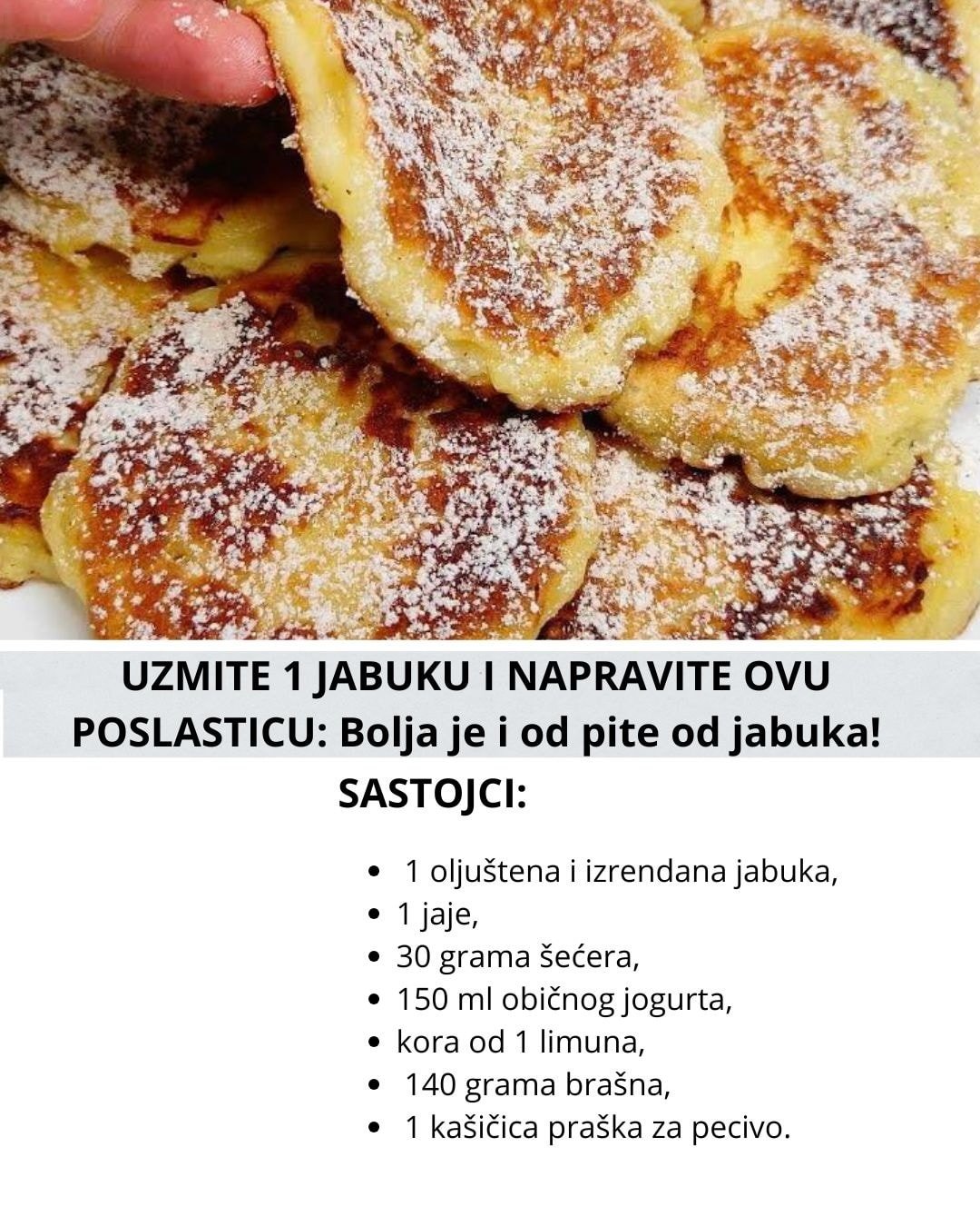 Uzmite 1 jabuku i napravite ovu poslasticu — bolja je i od pite od jabuka!