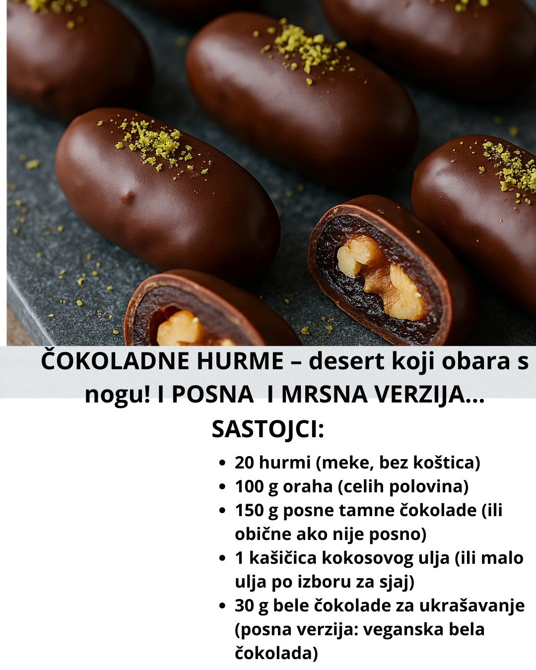 ČOKOLADNE HURME – desert koji obara s nogu! I POSNA i mrsna verzija…