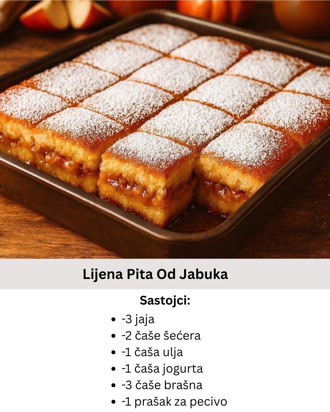 Lijena Pita od Jabuka – Mekana, Mirisna i Neodoljiva