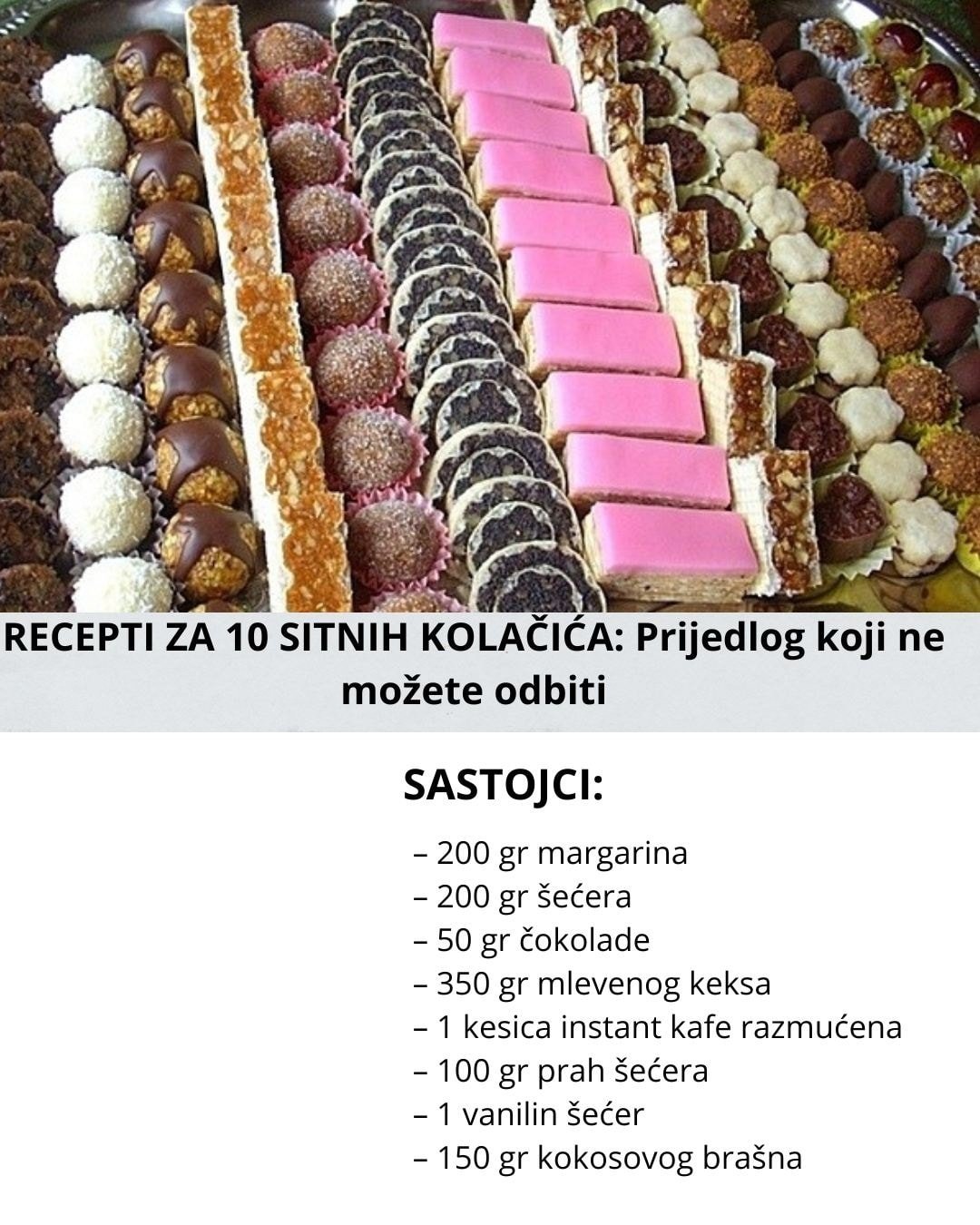RECEPTI ZA 10 SITNIH KOLAČIĆA – Prijedlog koji ne možete odbiti