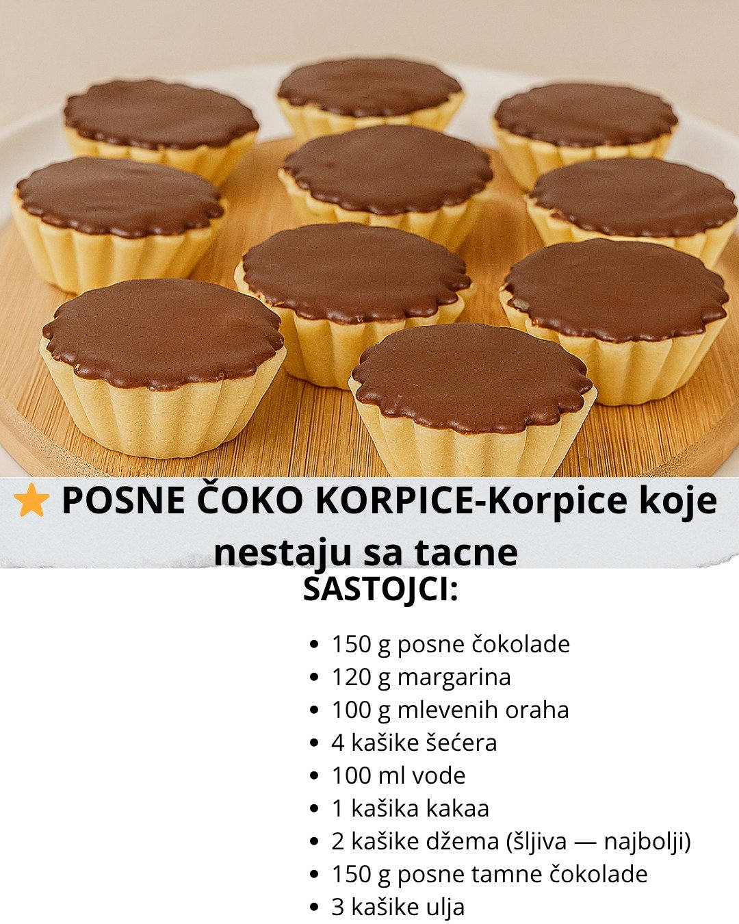 ⭐ POSNE ČOKO KORPICE – Korpice koje nestaju sa tacne