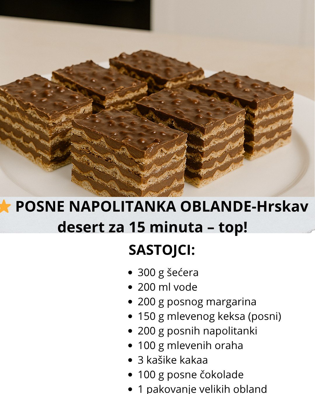 POSNE NAPOLITANKA OBLANDE — HRSKAV DESERT GOTOV ZA 15 MINUTA!