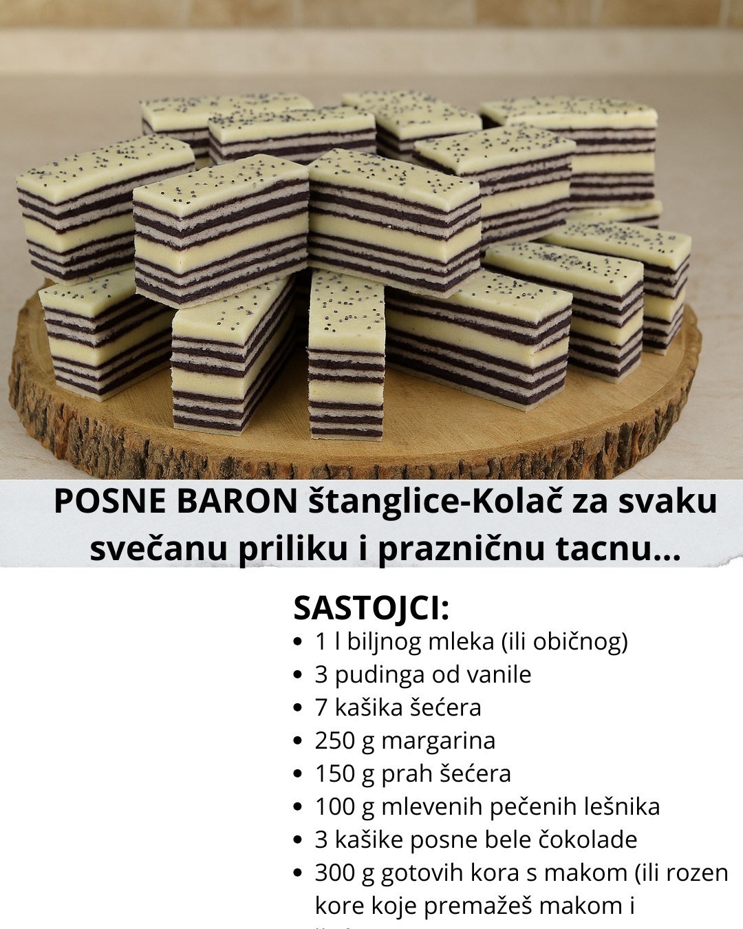 POSNE BARON štanglice – Kolač za svaku svečanu priliku i prazničnu tacnu