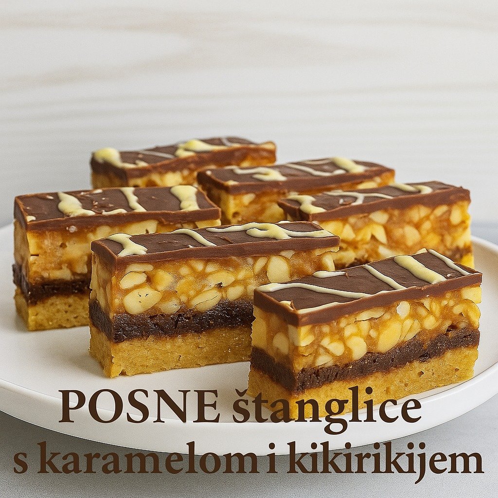 POSNE štanglice s karamelom i kikirikijem, POSNI SNIKERS…
