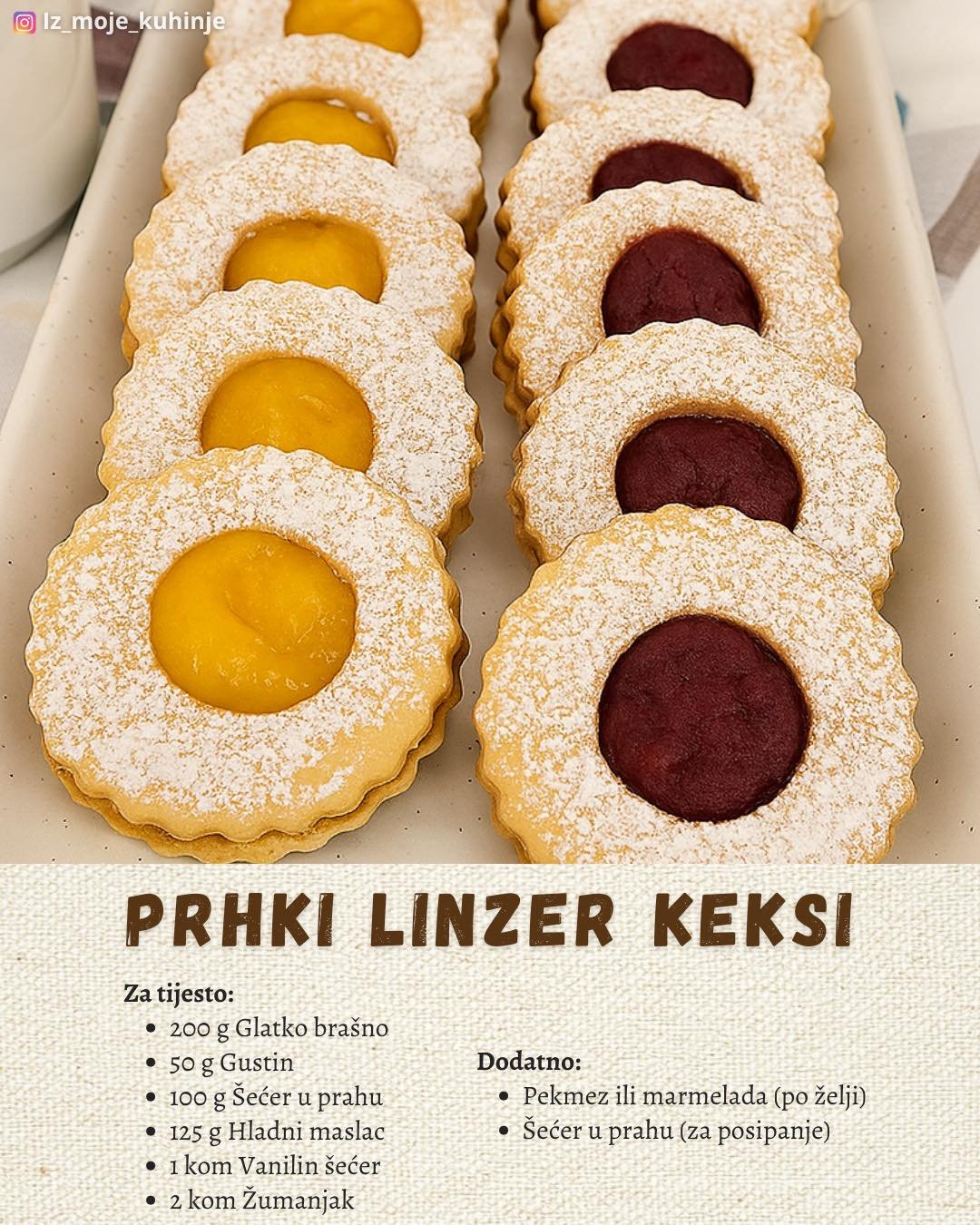 PRHKI LINZER KEKSI – tradicija, miris i savršena prhkost u svakom zalogaju
