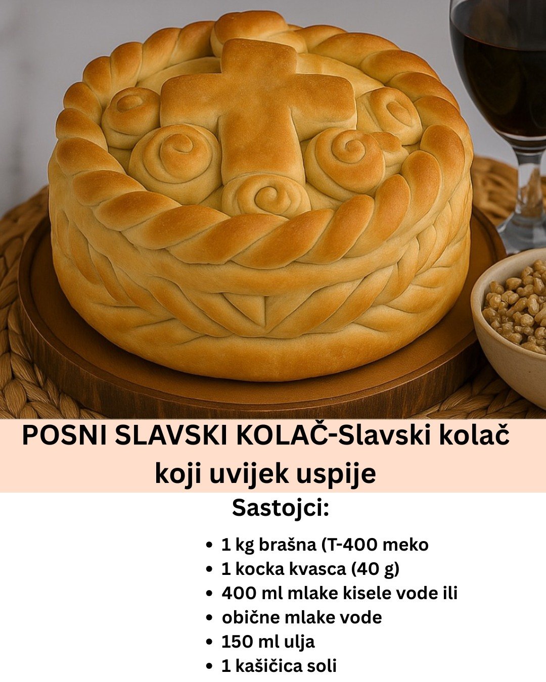 ⭐ POSNI SLAVSKI KOLAČ-Slavski kolač koji uvijek uspije