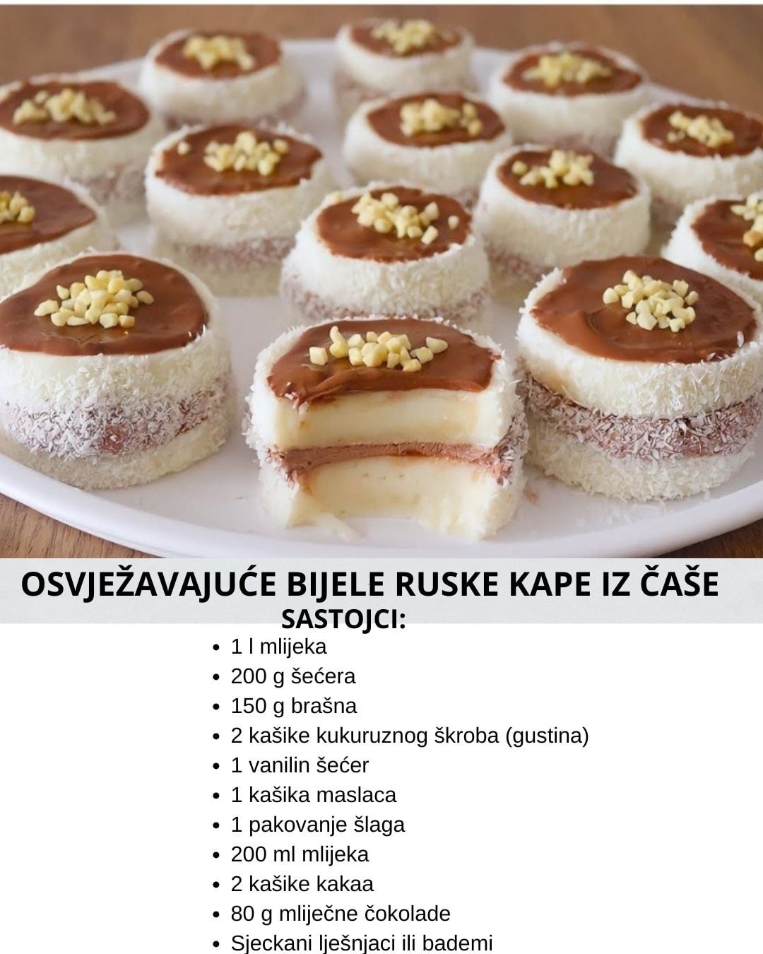 OSVJEŽAVAJUĆE BIJELE RUSKE KAPE IZ ČAŠE