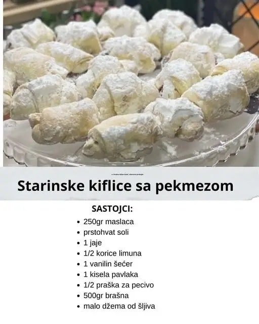 Starinske kiflice sa pekmezom – miris detinjstva
