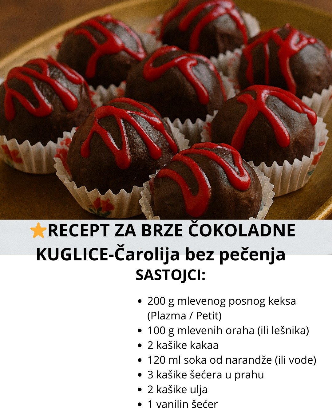 Recept za Brze Čokoladne Kuglice – Čarolija Bez Pečenja!