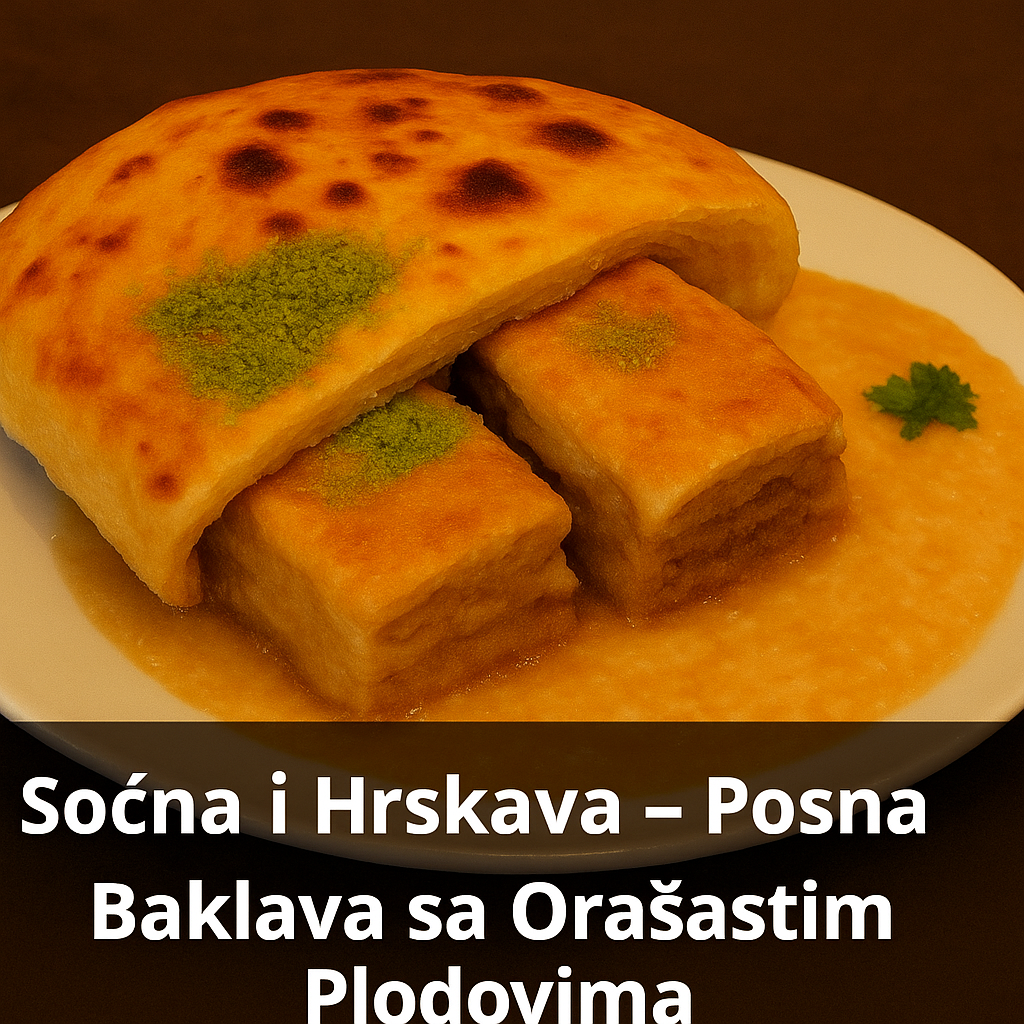 Sočna i Hrskava Posna Baklava sa Orašastim Plodovima – Tradicionalna Poslastica za Svaku Priliku