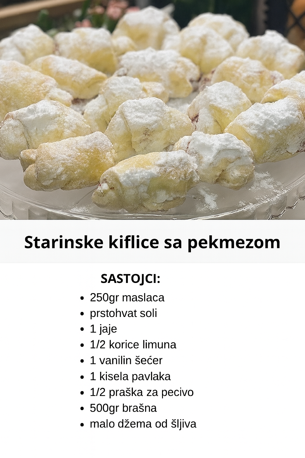 Starinske kiflice sa pekmezom – mekane, mirisne i neodoljive!