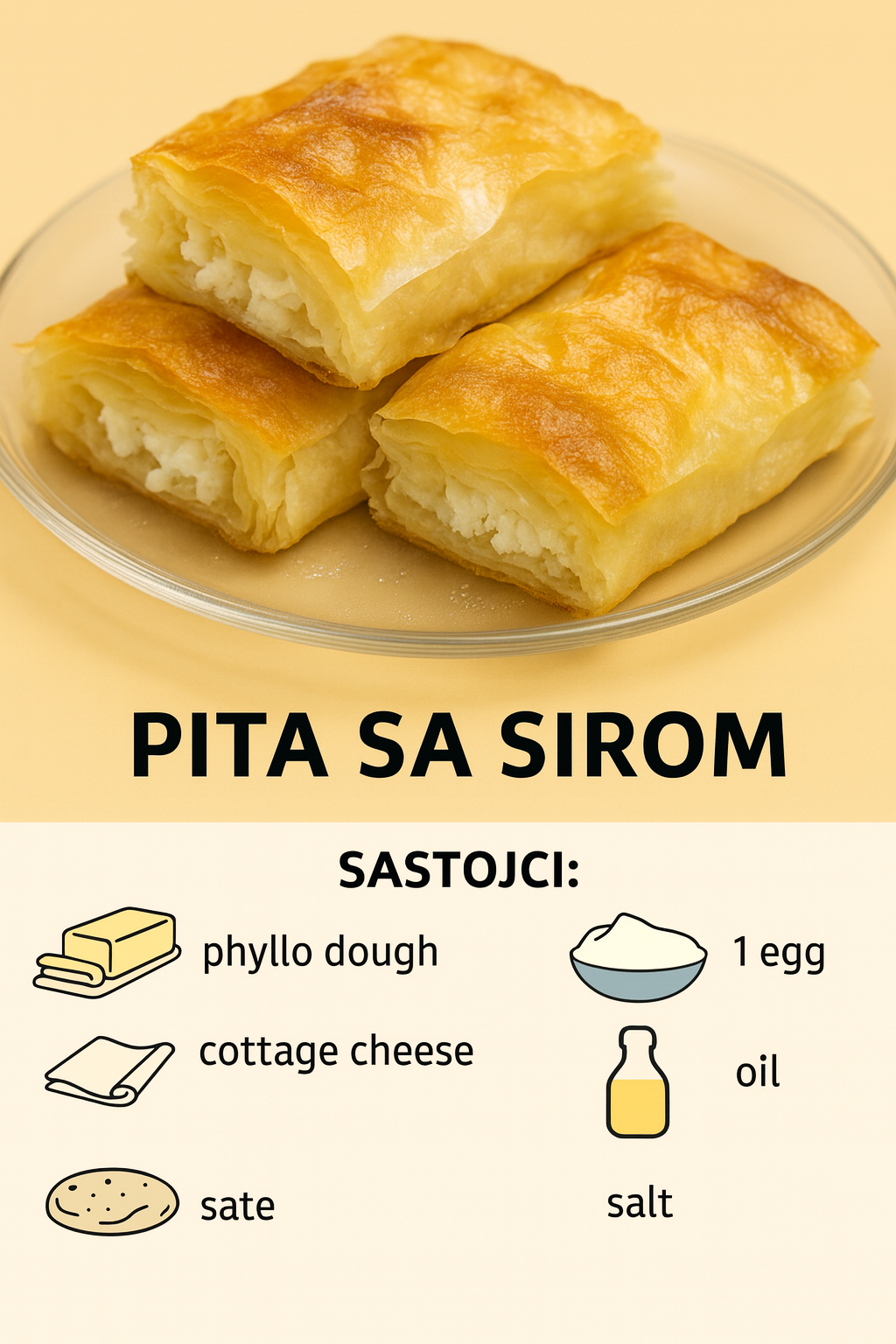 Pita sa Sirom – Tradicionalna, Sočna i Mirisna Pita koja se Topi u Ustima