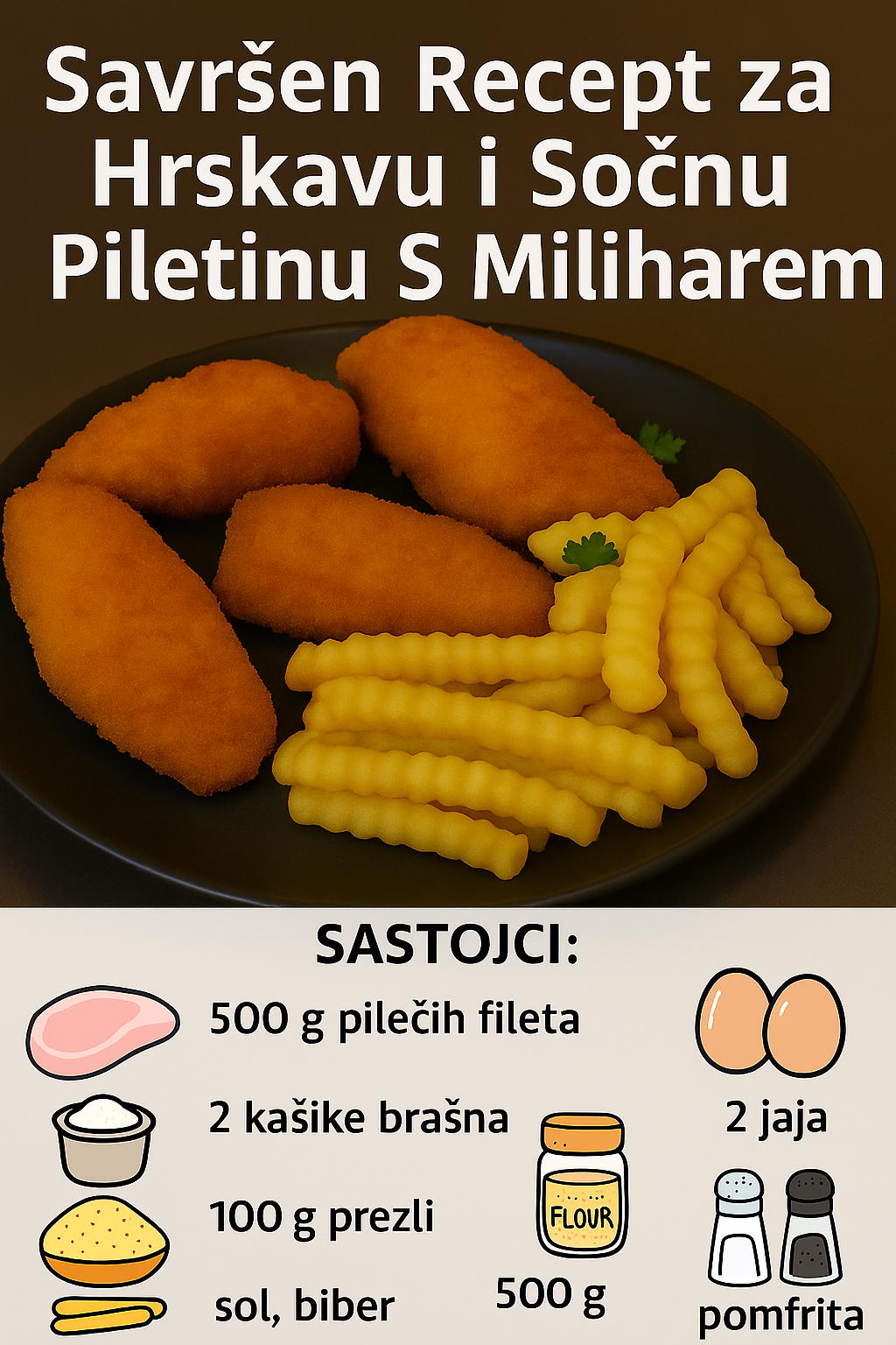 Savršen Recept za HrsKavu i Sočnu Piletinu s Pomfritom