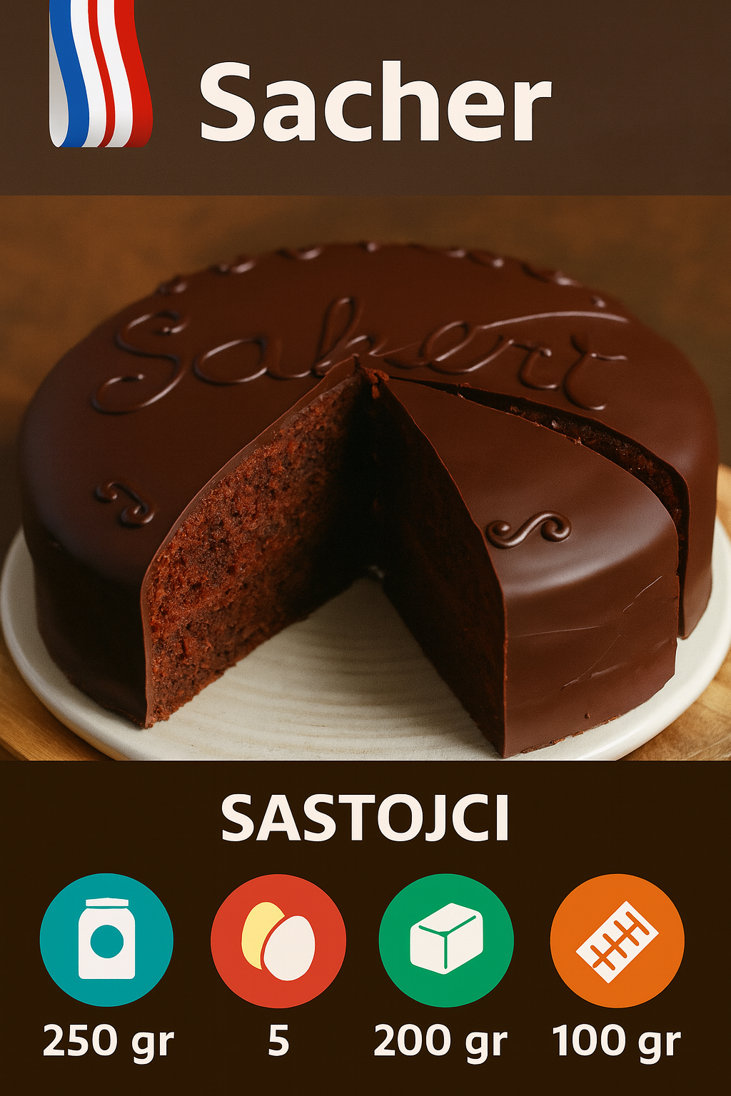 Sacher torta – Klasična čokoladna poslastica koja uvijek oduševljava