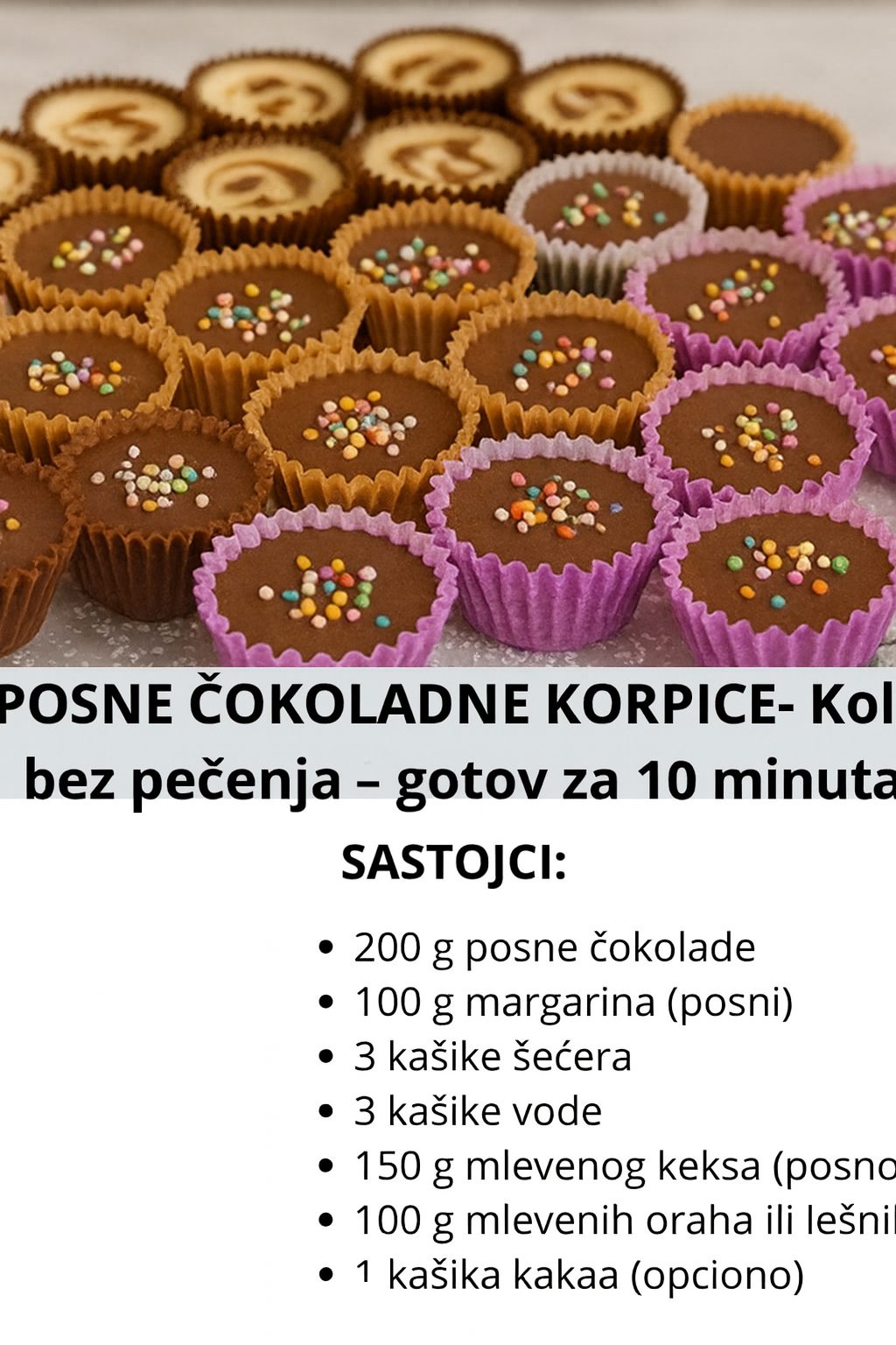 POSNE ČOKOLADNE KORPICE – Brz, Ukusan i Neodoljiv Kolač Bez Pečenja