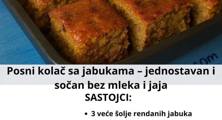 Posni kolač sa jabukama