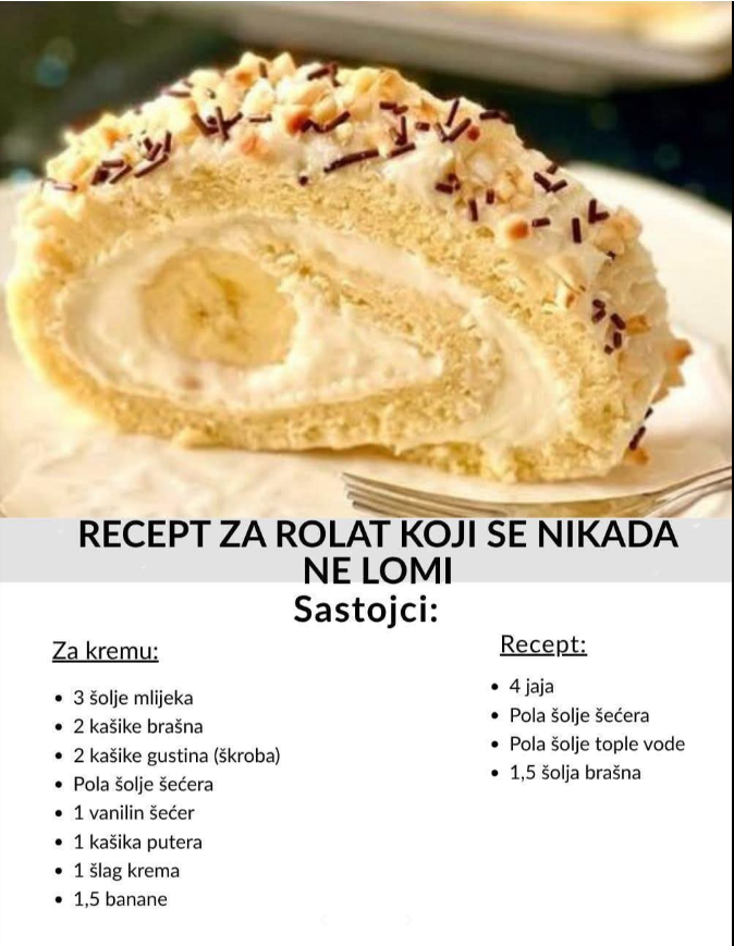 RECEPT ZA ROLAT KOJI SE NIKADA NE LOMI