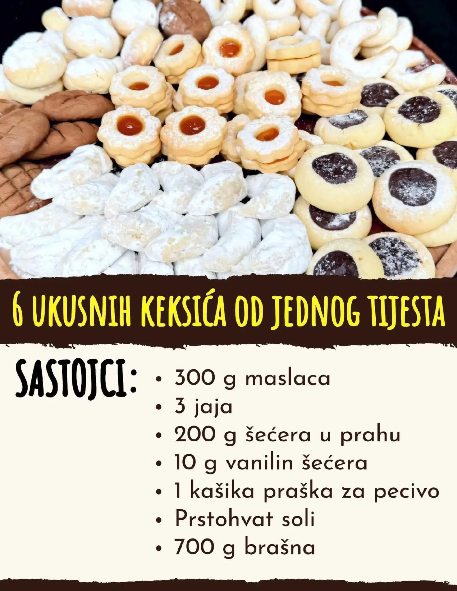 6 Ukusnih Keksića od Jednog Tijesta – Jednostavni, Mirisni i Savršeno Prhki!