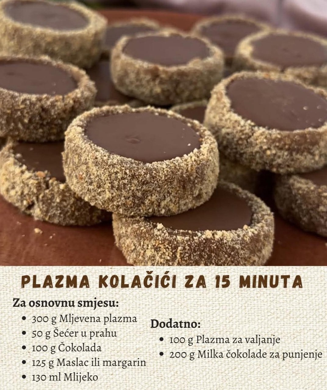 PLAZMA KOLAČIĆI ZA 15 MINUTA