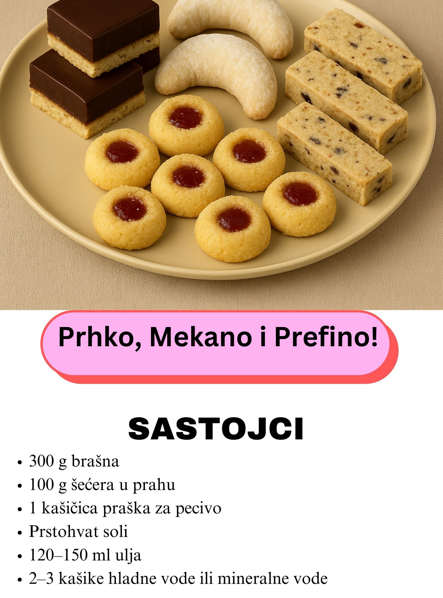 Prhko, Mekano i Prefino! – Jedno Tijesto za 3 Vrste Sitnih Kolača