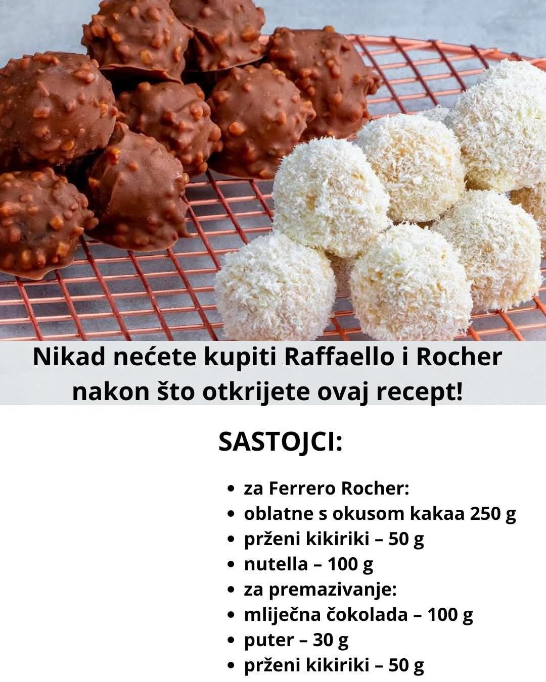 Nikad nećete kupiti Raffaello i Rocher nakon što otkrijete ovaj recept!