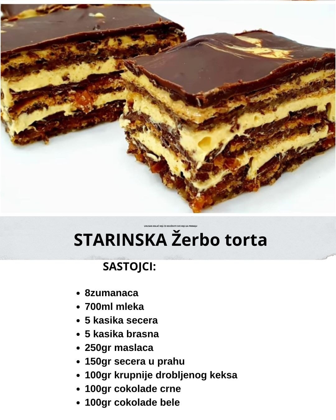STARINSKA Žerbo torta – tradicionalni desert koji vraća uspomene