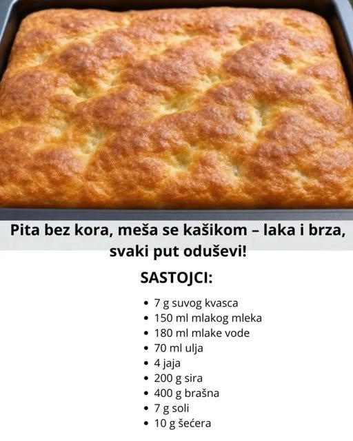 PITA BEZ KORA – MEŠA SE KAŠIKOM, LAKA I BRZA, SVAKI PUT ODUŠEVI!
