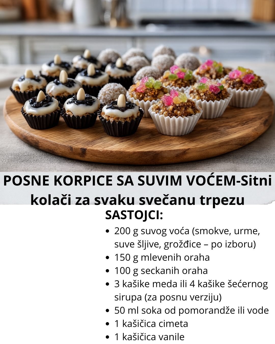 POSNE KORPICE SA SUVIM VOĆEM – Sitni kolači za svaku svečanu trpezu
