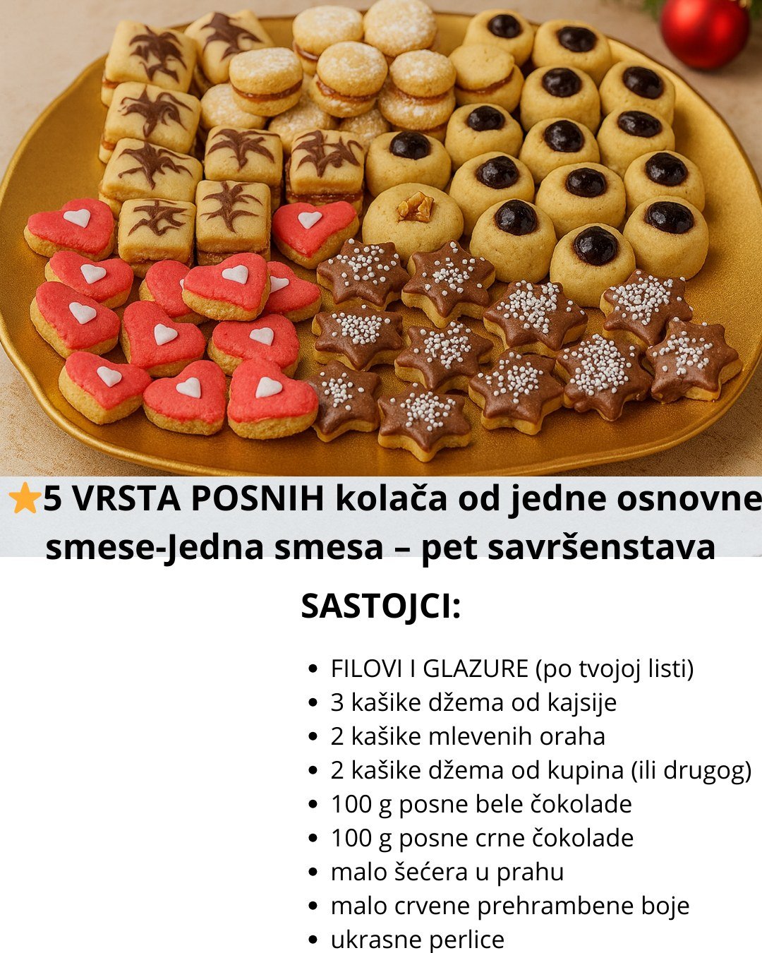 5 VRSTA POSNIH KOLAČA OD JEDNE OSNOVNE SMESE
