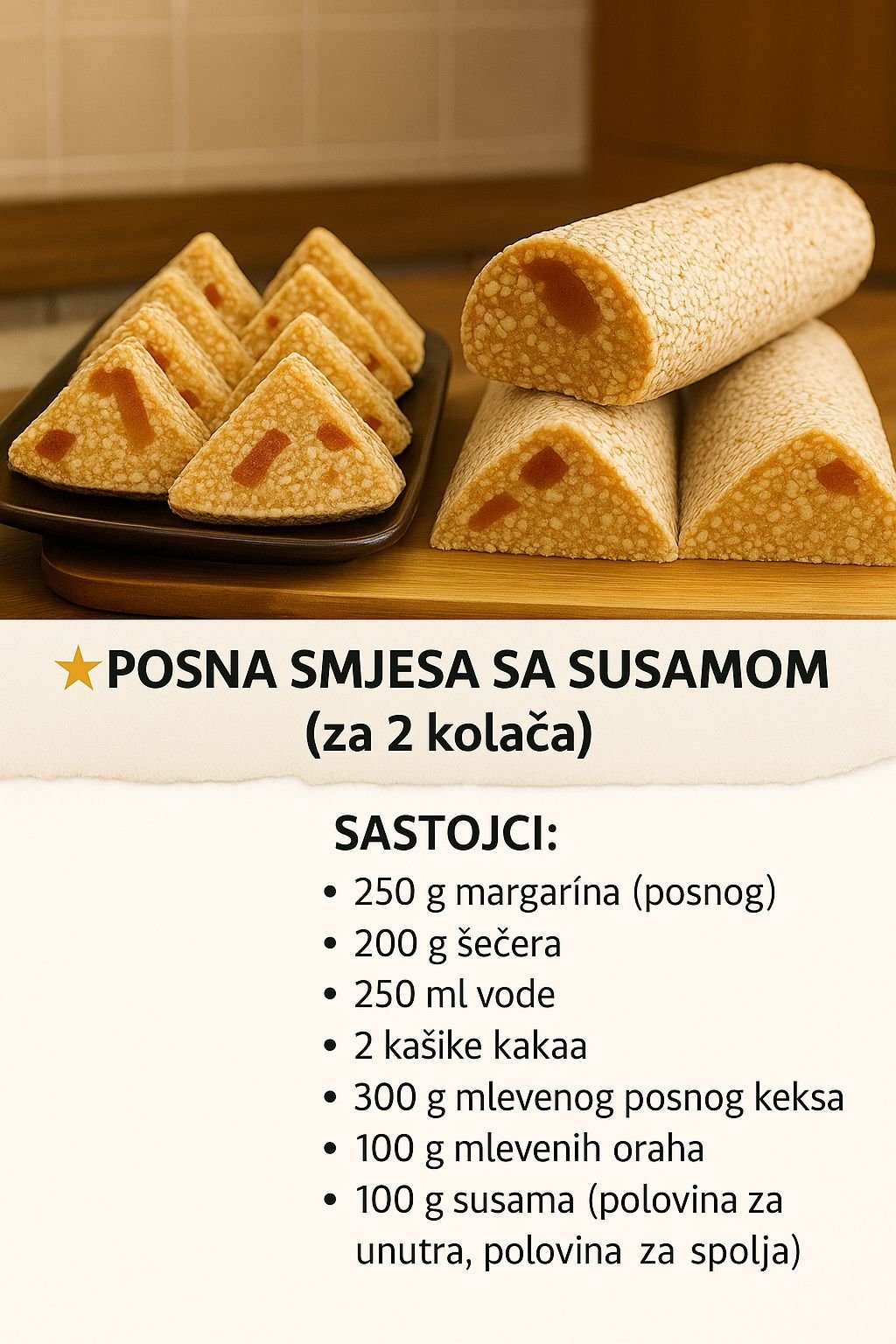 POSNA SMJESA SA SUSAMOM – jednostavna, ukusna i dekorativna