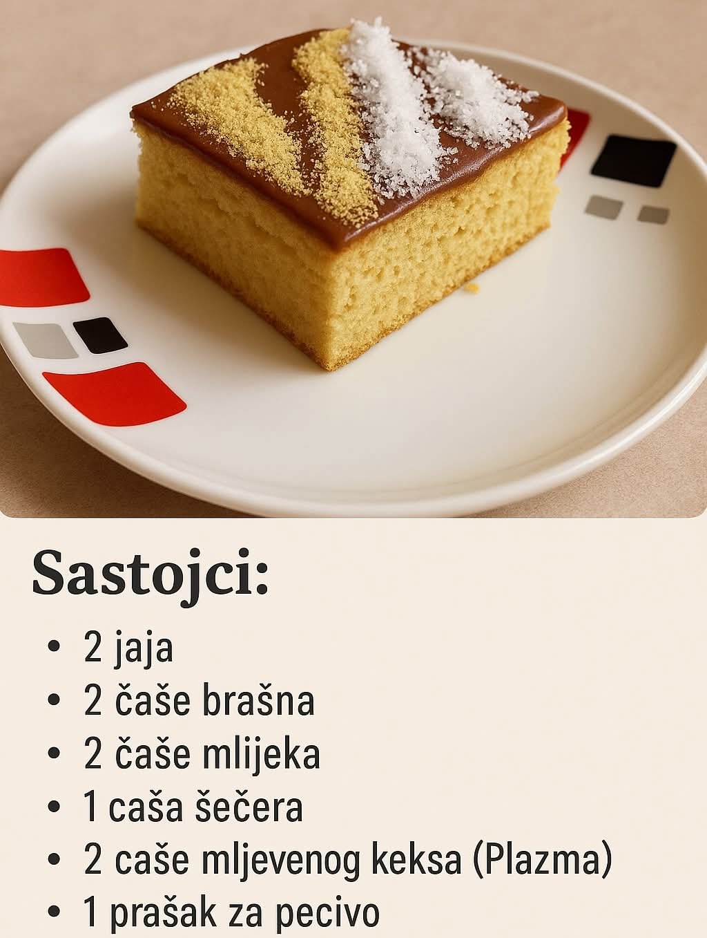 Mekani kolač sa mljevenim keksom – jednostavan, brz i savršeno sočan