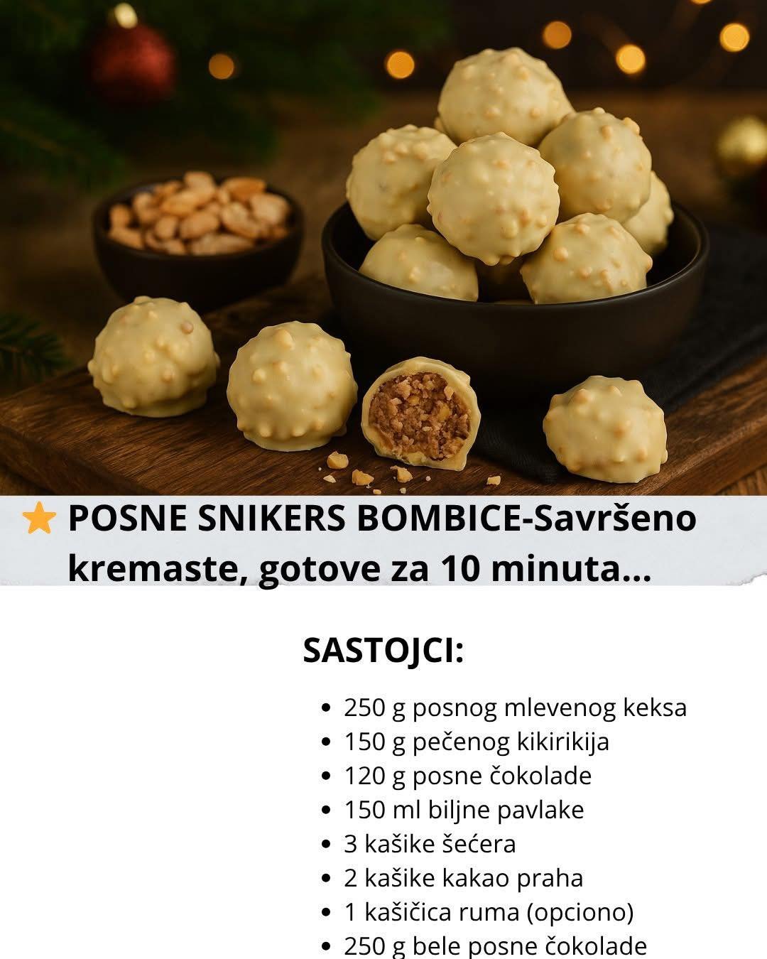 POSNE SNIKERS BOMBICE – Savršeno kremaste, gotove za 10 minuta!