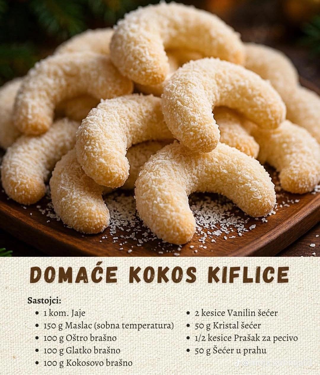 Domaće kokos kiflice – mekane, mirisne i neodoljive