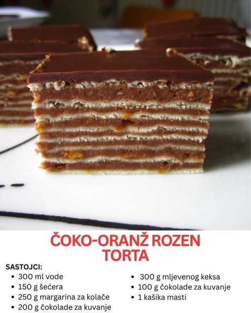 ČOKO–ORANŽ ROZEN TORTA